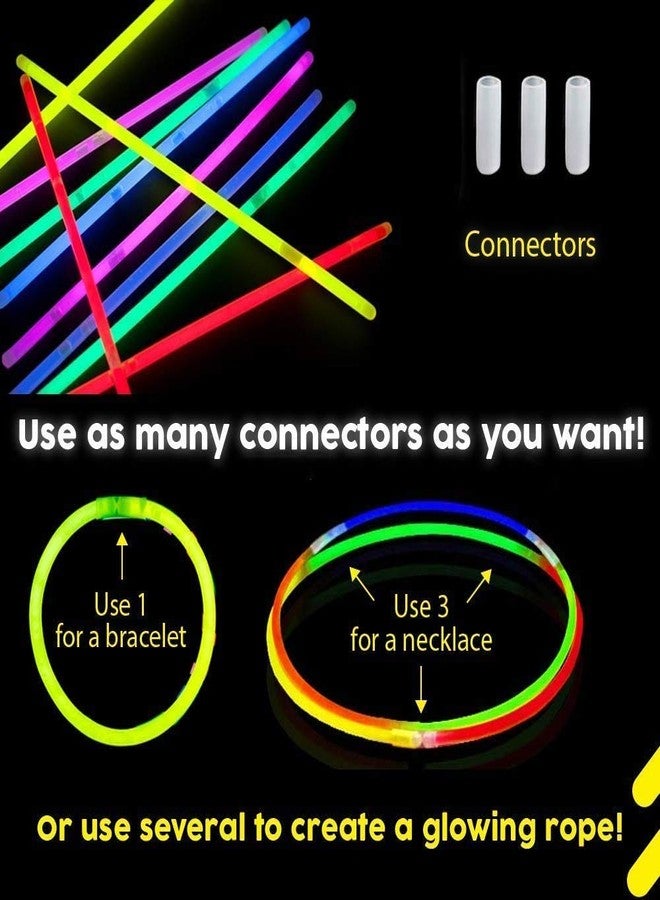 Atpata Funky Glow Sticks Band Bracelets-100Pcs Pack Bulk Glowing Stiks Bands Radium Tubes - Image 2